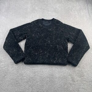 Prana Sweatshirt Womens Medium Grey Polar Escape Fuzzy Deep Pile Fleece Pullover